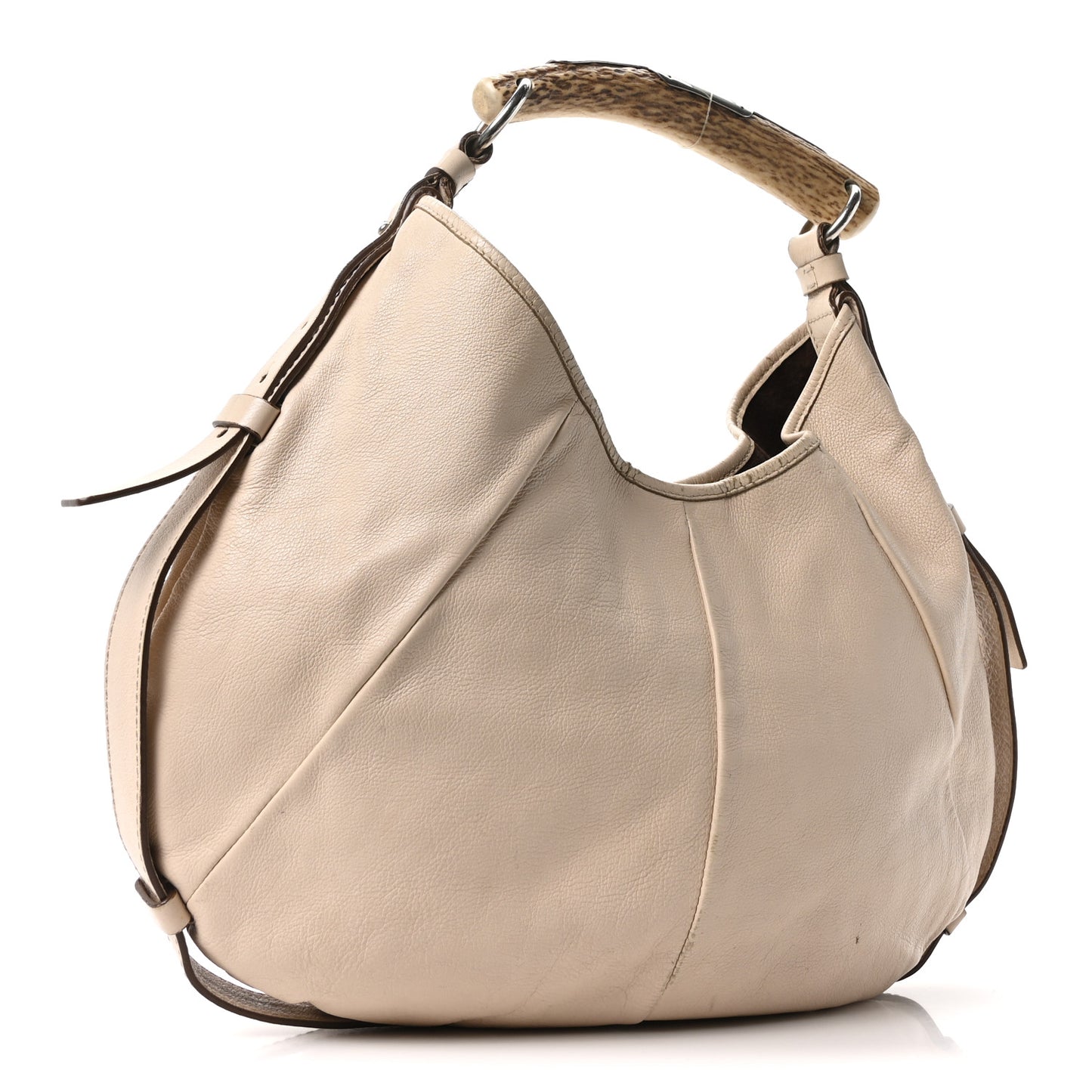 Calfskin Mombasa Horn Hobo Off White