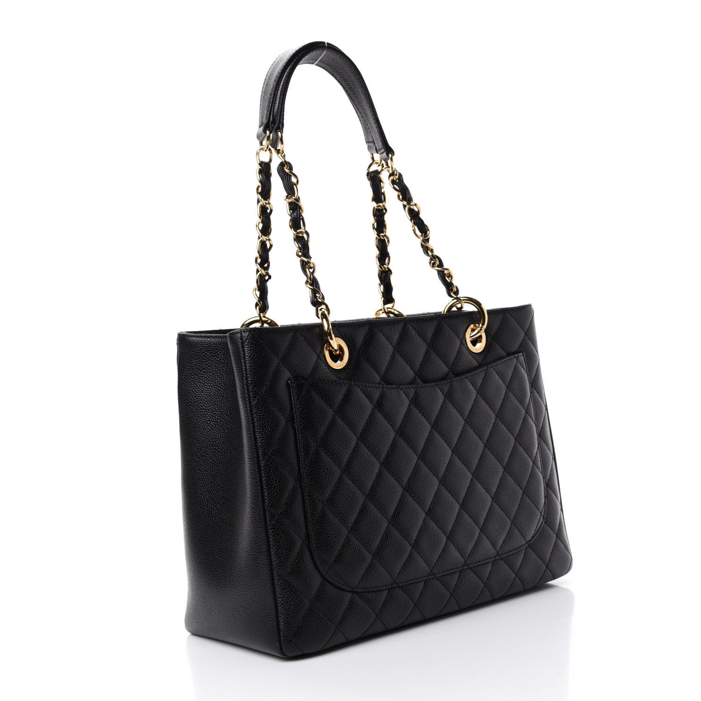 Caviar Quilted Grand Shopping Tote GST Black