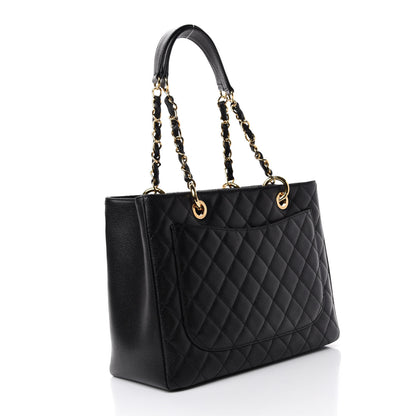 Chanel Caviar Quilted Grand Shopping Tote GST Black 3 of 12