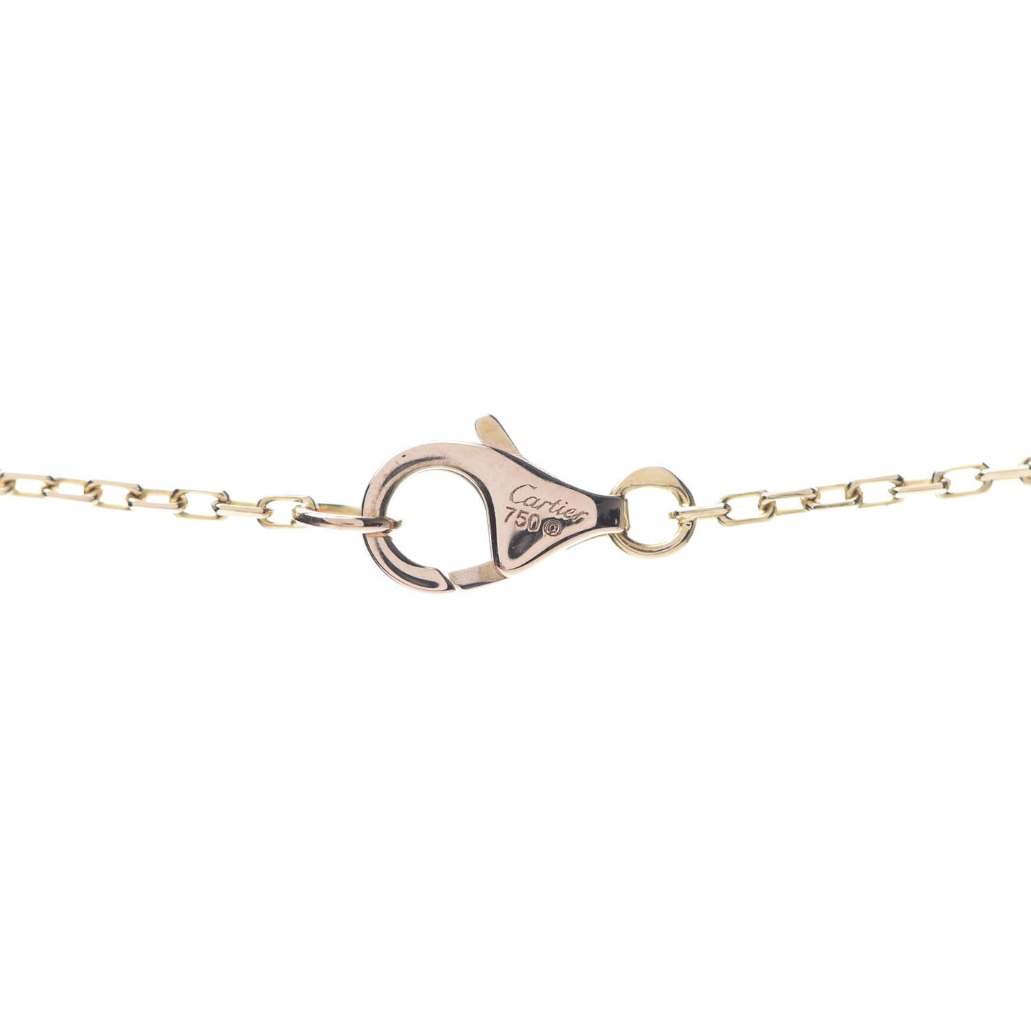 18K Pink Gold Diamond Logo Pendant Necklace