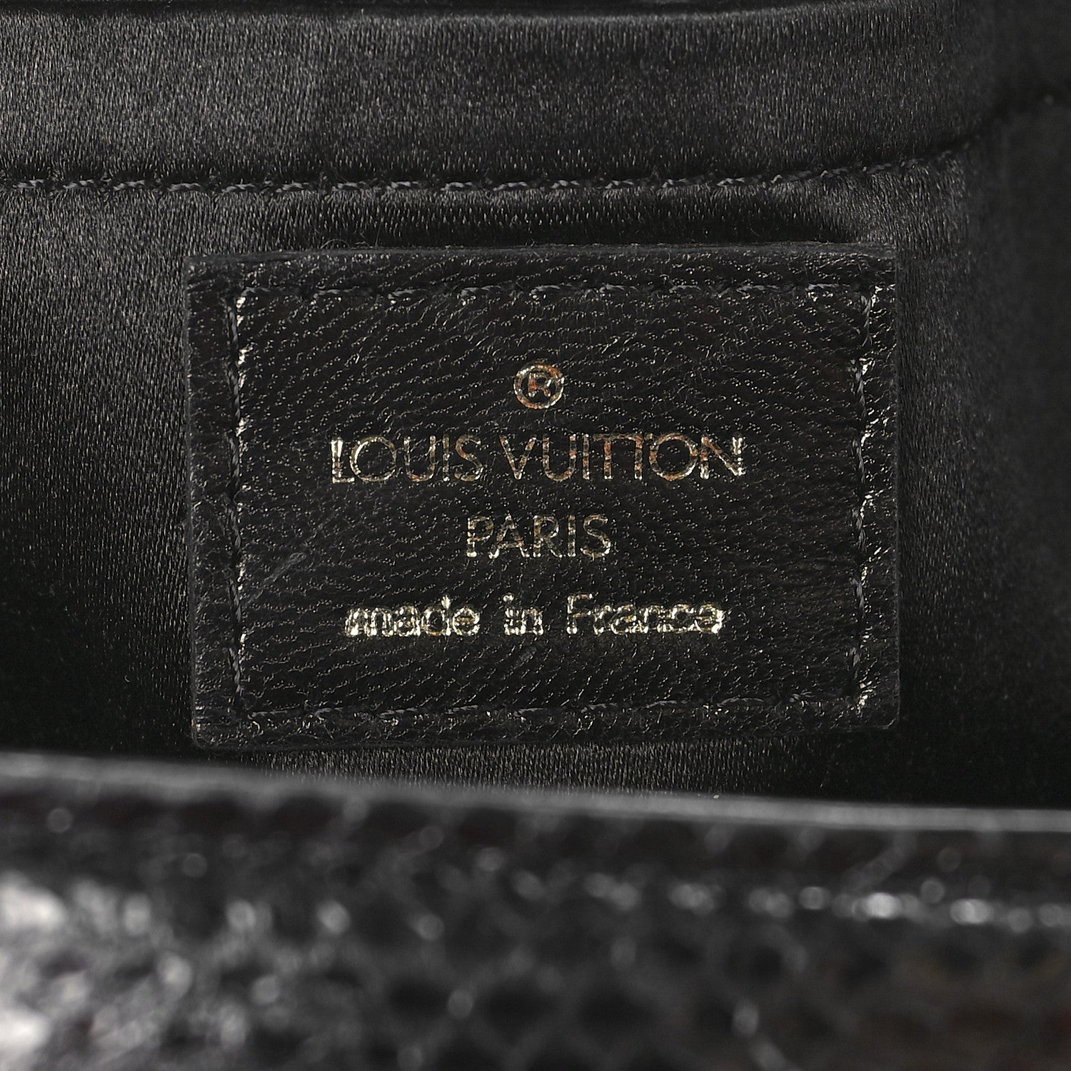 Louis Vuitton Mousseline Mink Lizard Beaded Demi Lune MM Black 6 of 9