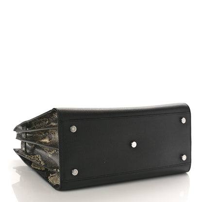 Saint Laurent Grained Calfskin Python Embossed Small Sac De Jour Black 5 of 13