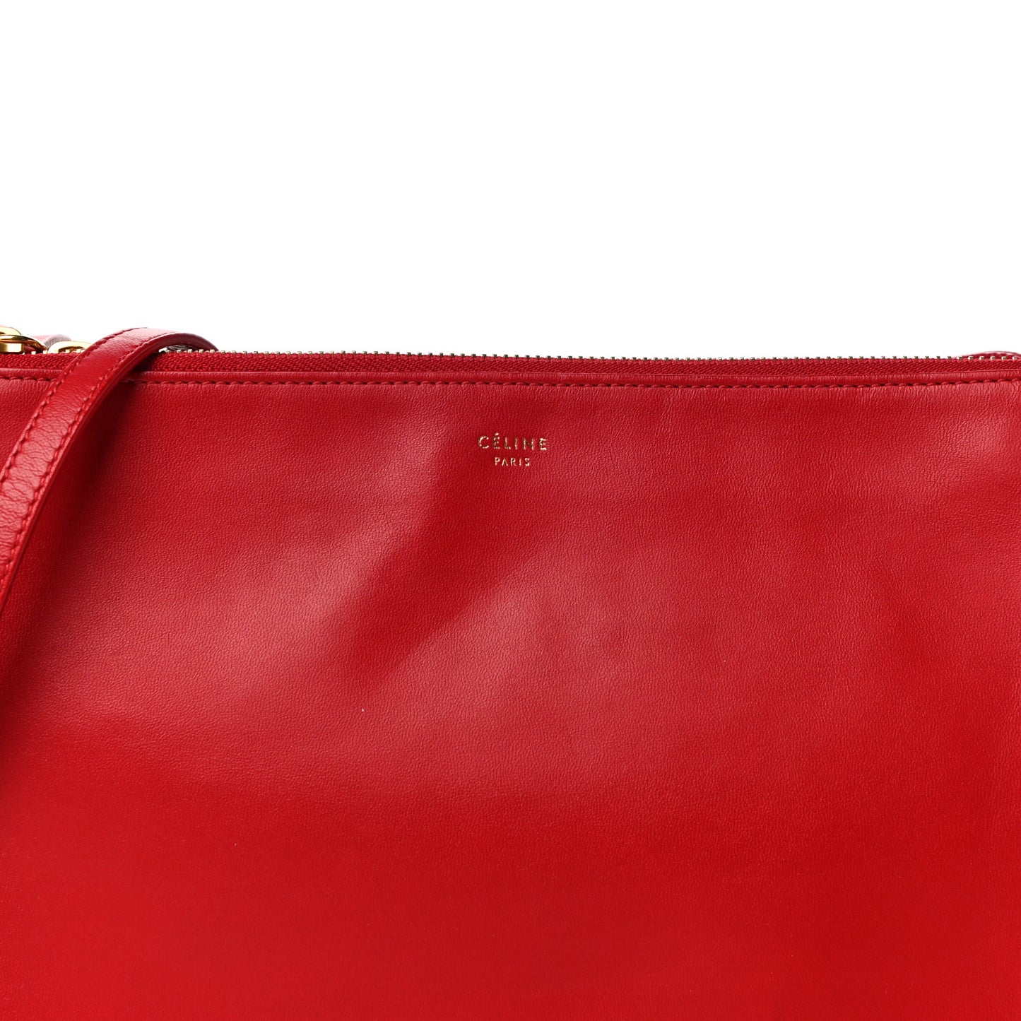 Lambskin Large Trio Crossbody Bag Red