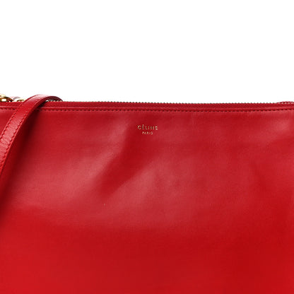 Celine Lambskin Large Trio Crossbody Bag Red 11 of 11