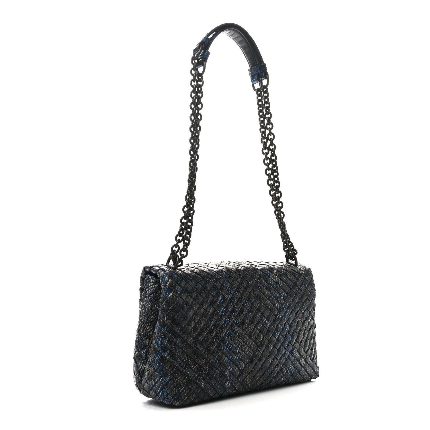 Bottega Veneta Tobu Ayers Intrecciato Small Olimpia Shoulder Bag Blue 3 of 12