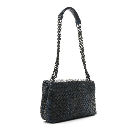 Bottega Veneta Tobu Ayers Intrecciato Small Olimpia Shoulder Bag Blue 3 of 12