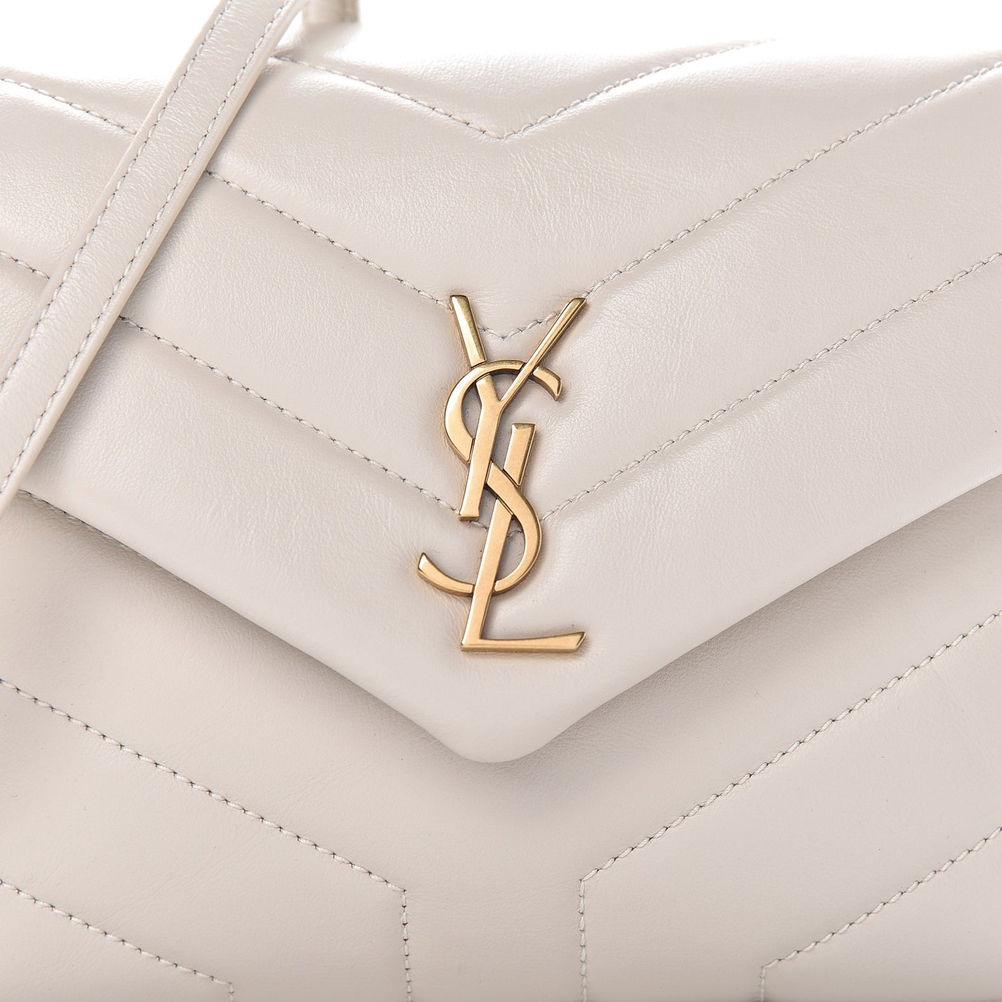 Calfskin Y Quilted Monogram Toy Loulou Crossbody Bag Crema Soft