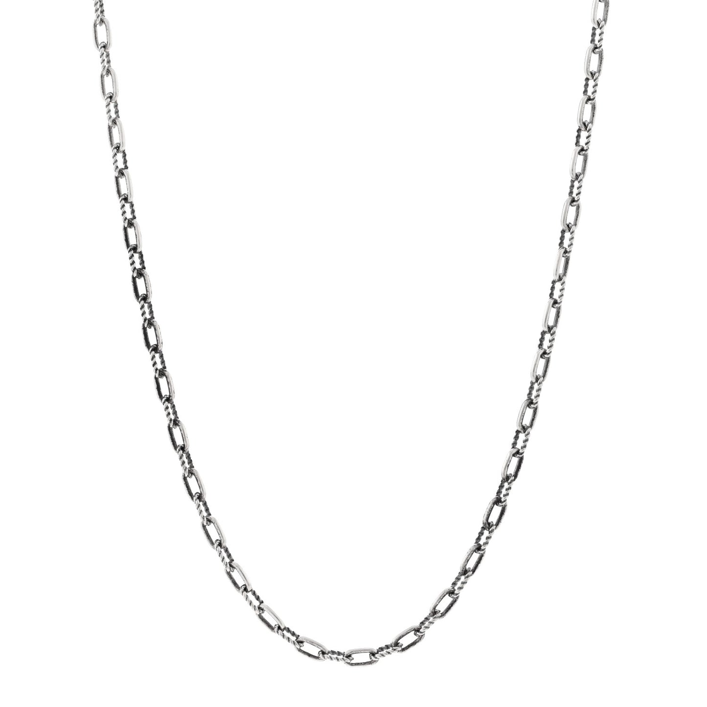Sterling Silver 18K Yellow Gold Madison Three Ring Chain Necklace
