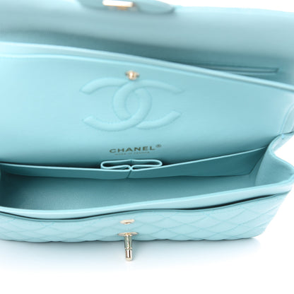 Chanel Caviar Quilted Medium Double Flap Light Blue 5 of 9