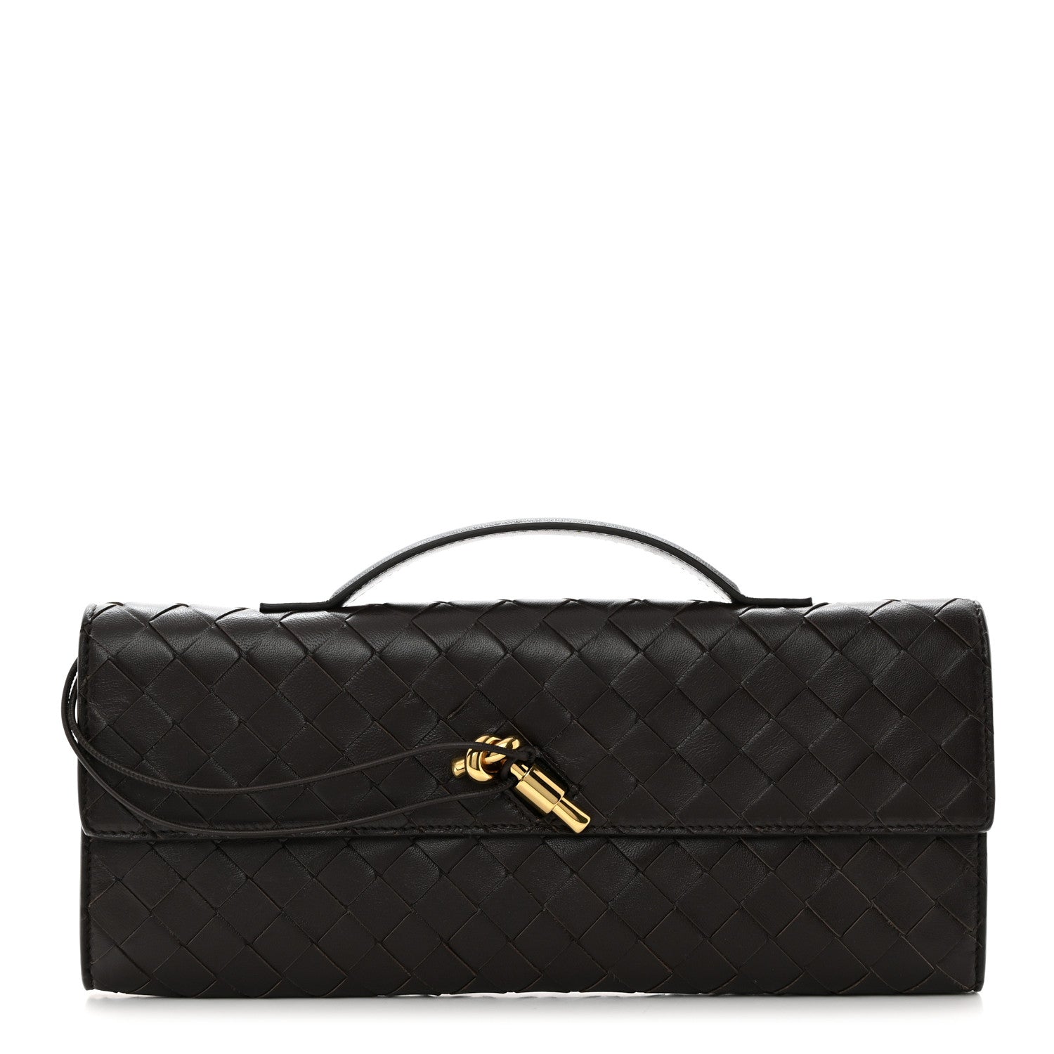 Bottega Veneta Nappa Intrecciato Long Andiamo Top Handle Clutch Fondant 1 of 7