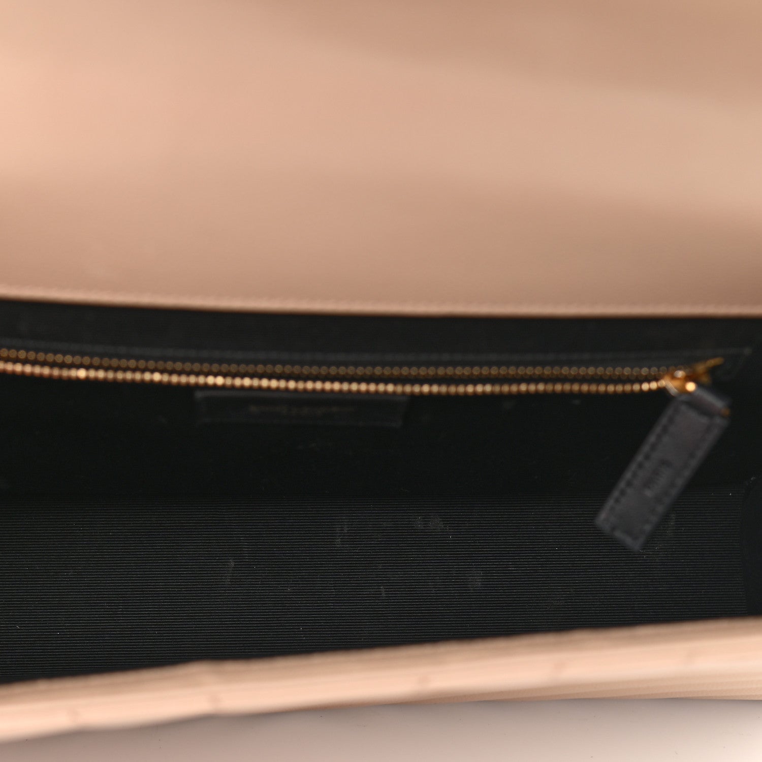 Saint Laurent Grain De Poudre Matelasse Chevron Large Monogram Satchel Dark Beige 5 of 11