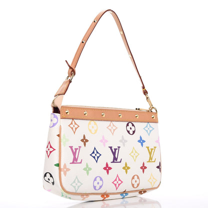 Louis Vuitton Monogram Multicolor Pochette Accessories White 3 of 8