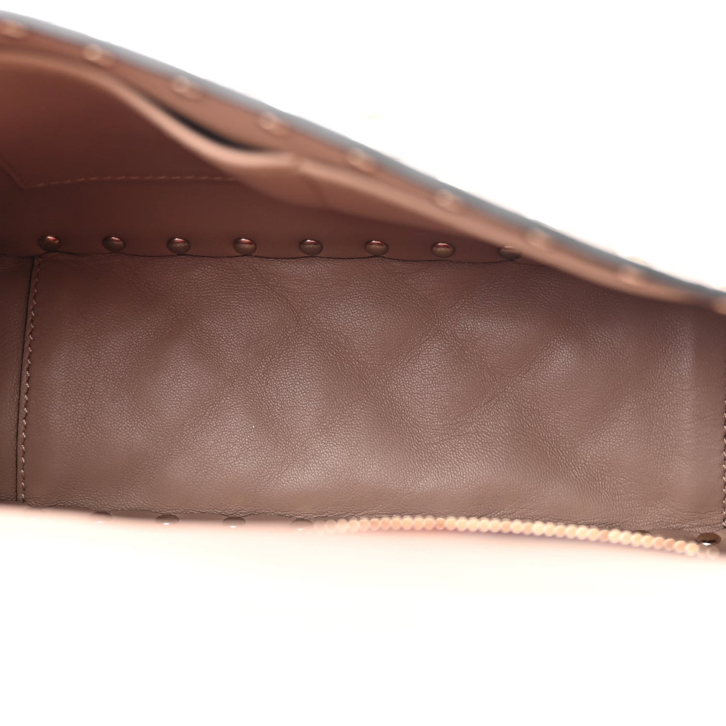 Lambskin Medium Rockstud Spike Shoulder Bag Poudre