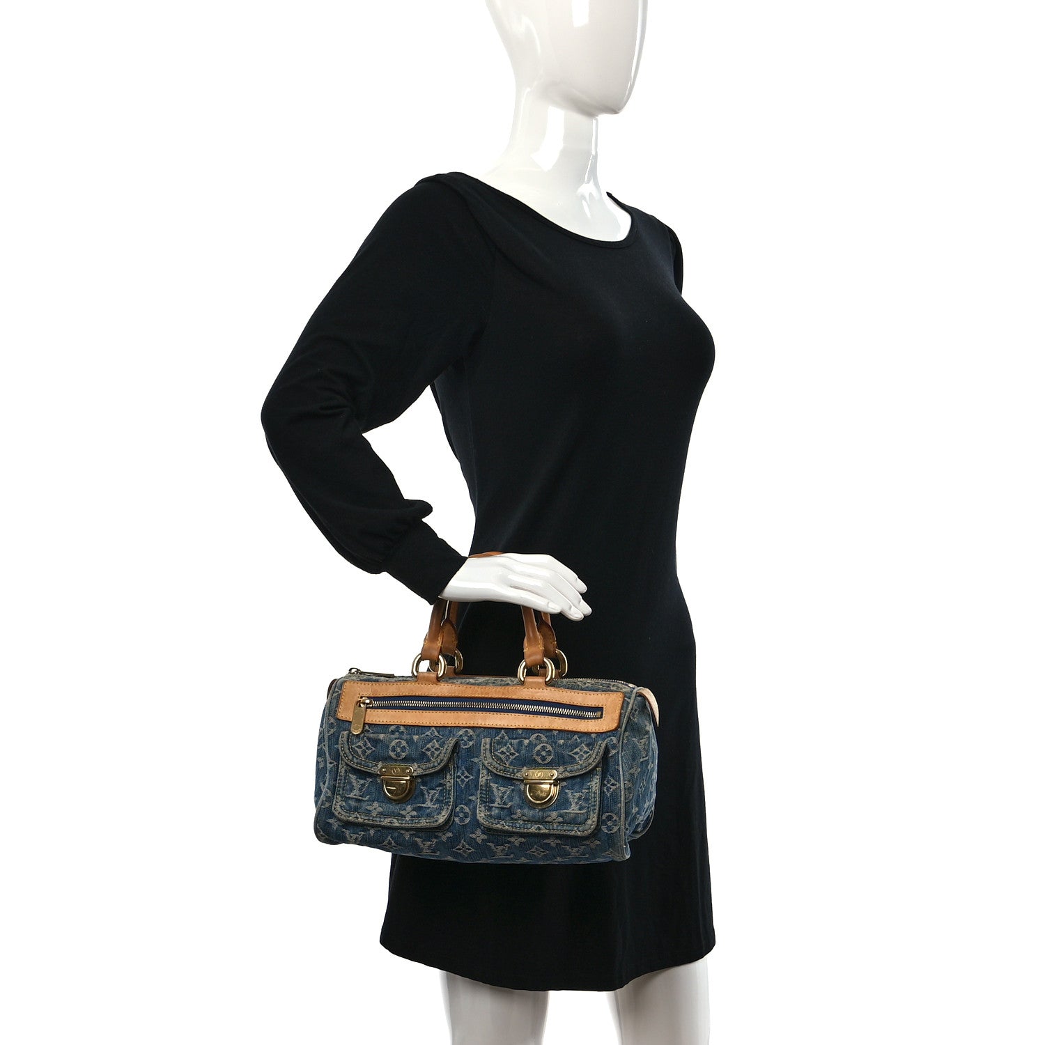 Louis Vuitton Monogram Denim Neo Speedy Blue 2 of 8