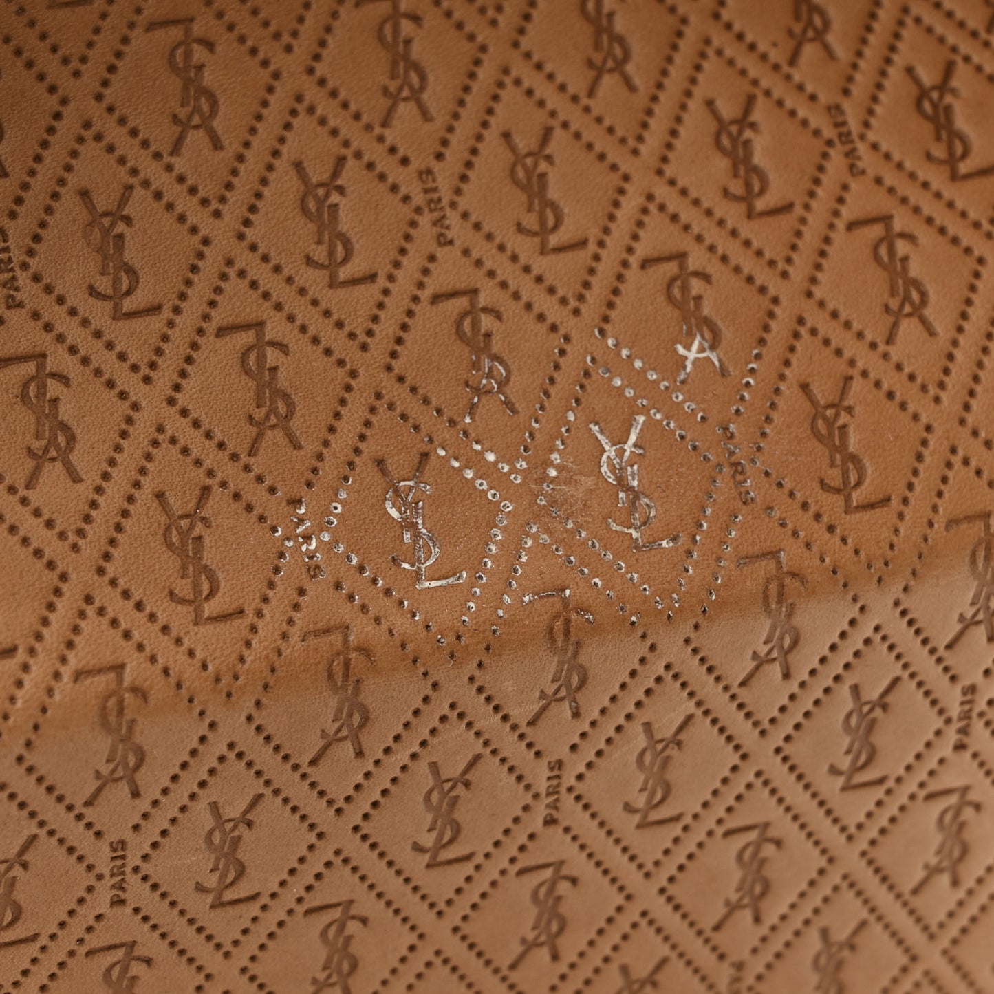 Calfskin Monogram Take Away Box Dusty Vintage Brown Gold