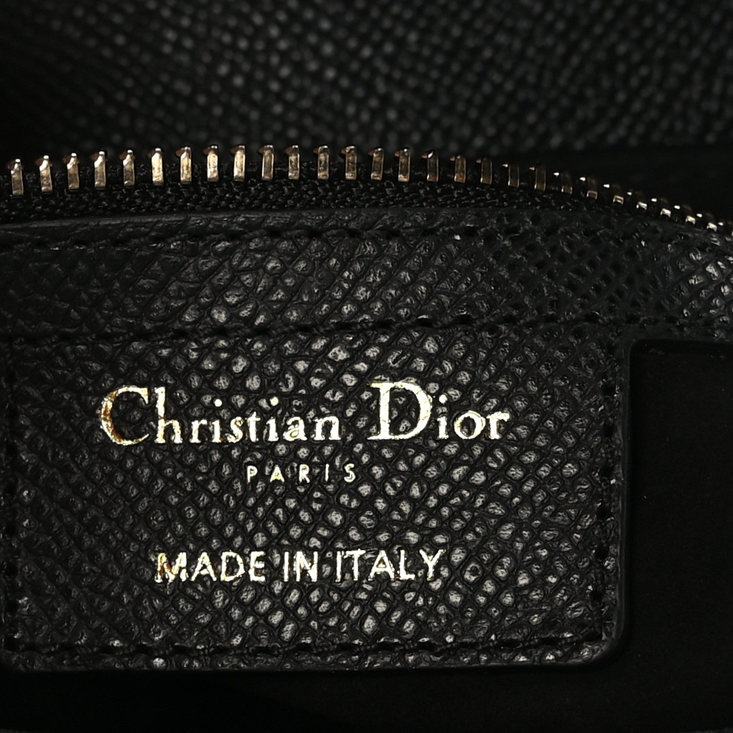 Christian Dior Grained Calfskin Saddle Bag With Strap Black 6 of 10