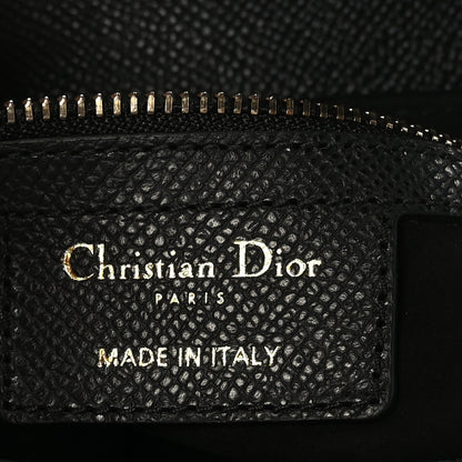 Christian Dior Grained Calfskin Saddle Bag With Strap Black 6 of 10