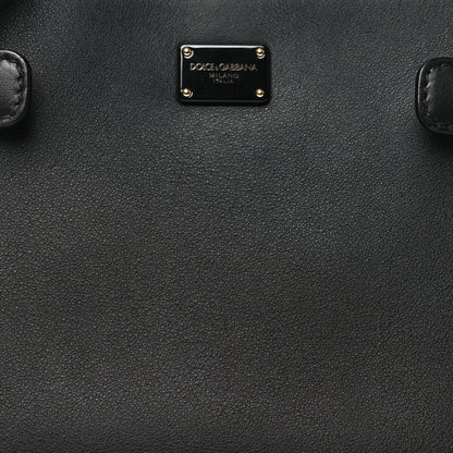 Dolce & Gabbana Calfskin Small Sicily 62 Soft Bag Black 6 of 8