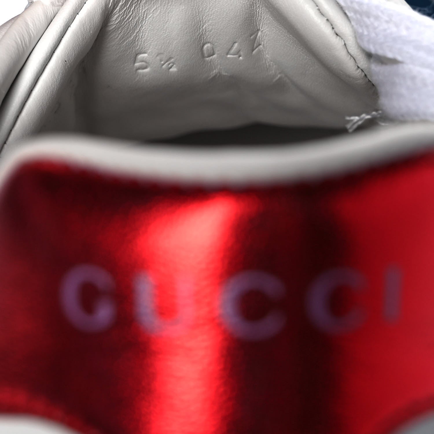 Gucci Calfskin Peggy Platform Sneakers 5.5 Blue White 9 of 10
