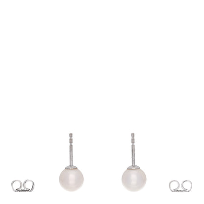 Mikimoto 18K White Gold Akoya Cultured Pearl 7-7.5mm Stud Earrings 3 of 5