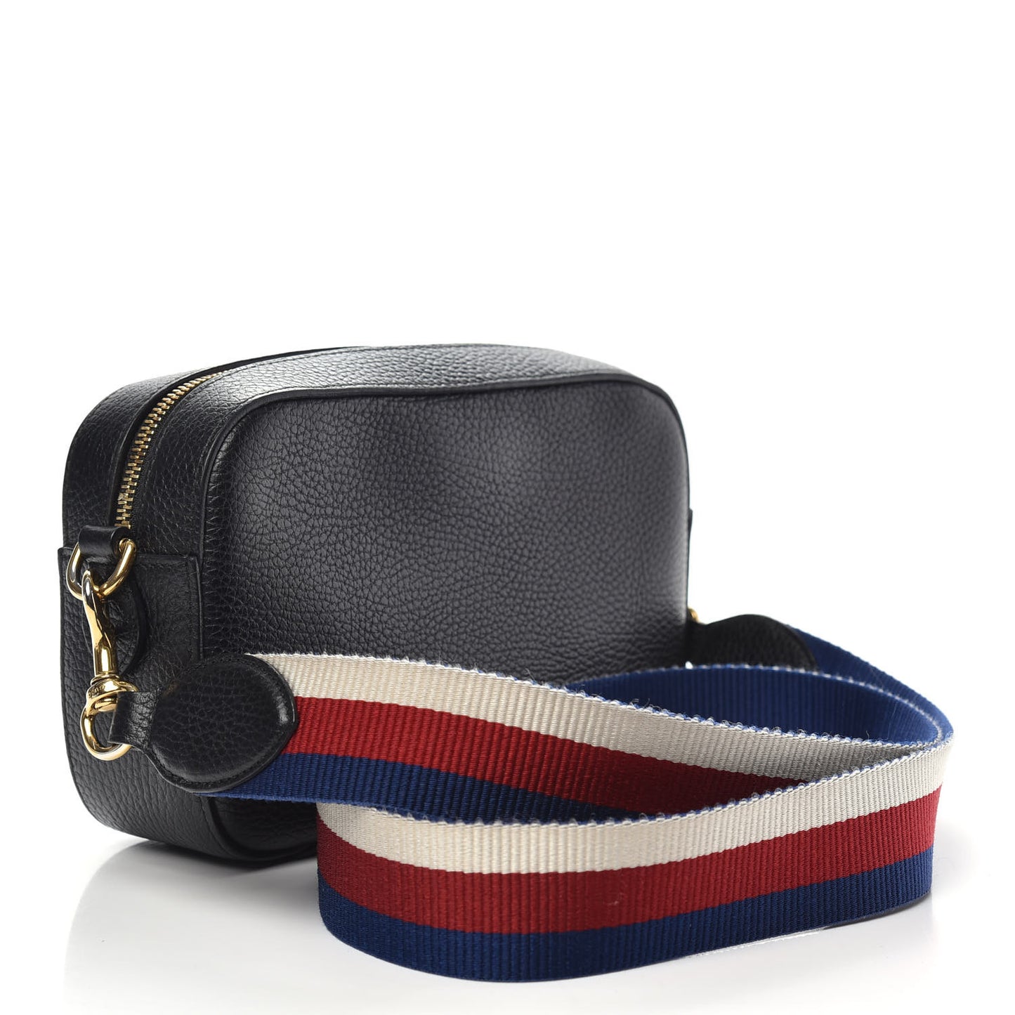 Grained Calfskin Sylvie Web Kingsnake Small Camera Bag Black Multicolor