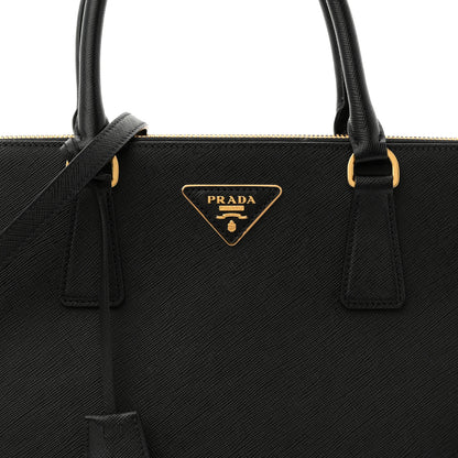 Prada Saffiano Lux Large Galleria Double Zip Tote Black 15 of 21