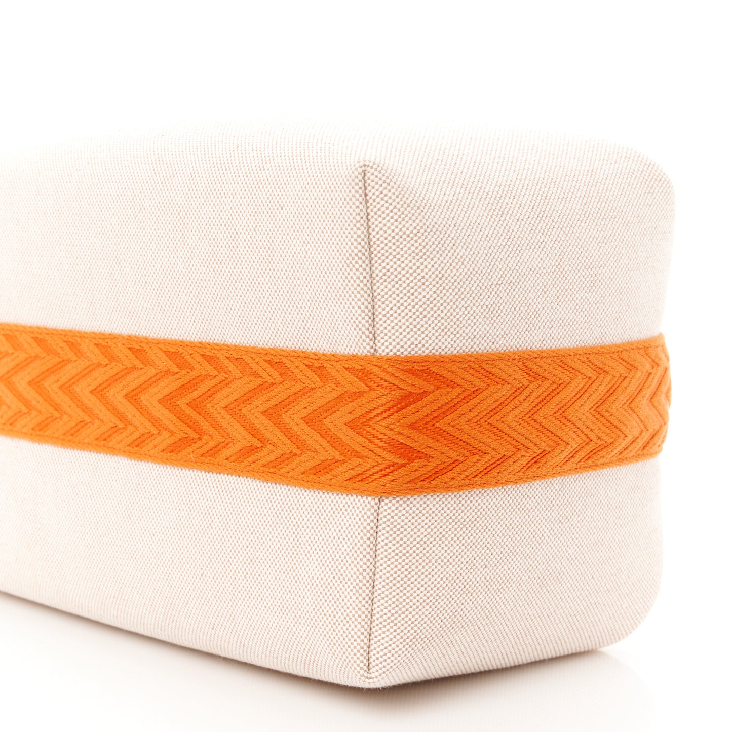 Canvas Large Bride-A-Brac Pouch Natural Orange