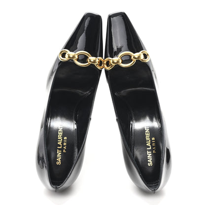 Saint Laurent Patent Silvana 110mm Pumps 37.5 Black 2 of 10