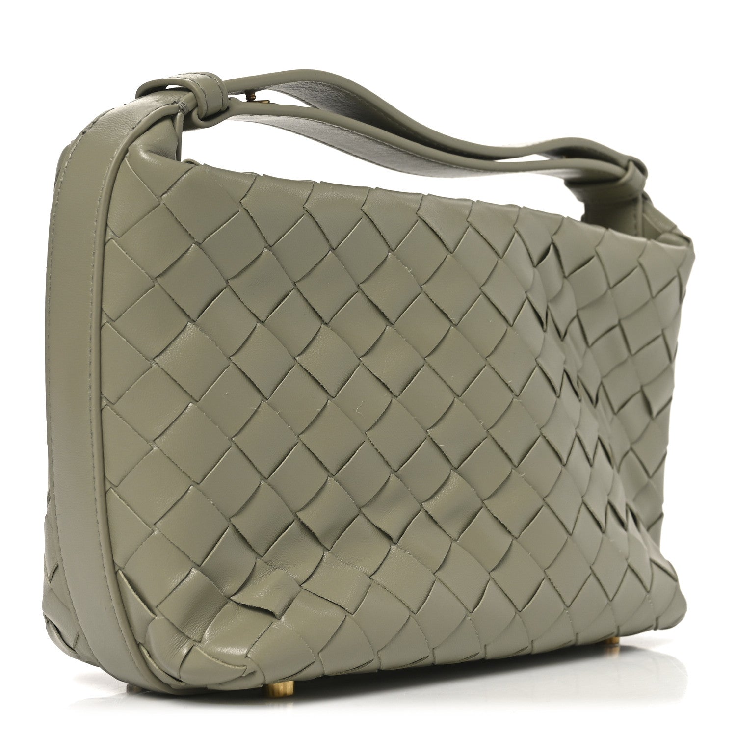 Bottega Veneta Calfskin Nappa Intrecciato Wallace Travertine 4 of 21