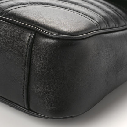 Gucci Calfskin Matelasse Medium GG Marmont Shoulder Bag Black 9 of 11