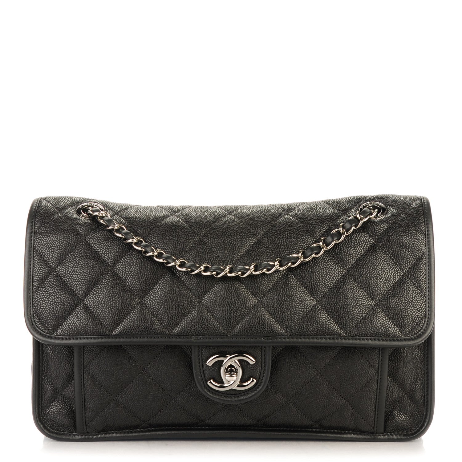 Chanel Caviar Quilted Large French Riviera Flap Black 1 of 7