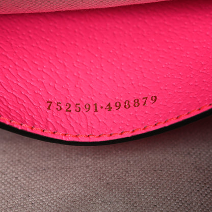 Gucci GG Supreme Monogram Textured Dollar Calfskin Web Ophidia Small Crossbody Bag Beige Ebony Fuchsia 7 of 10