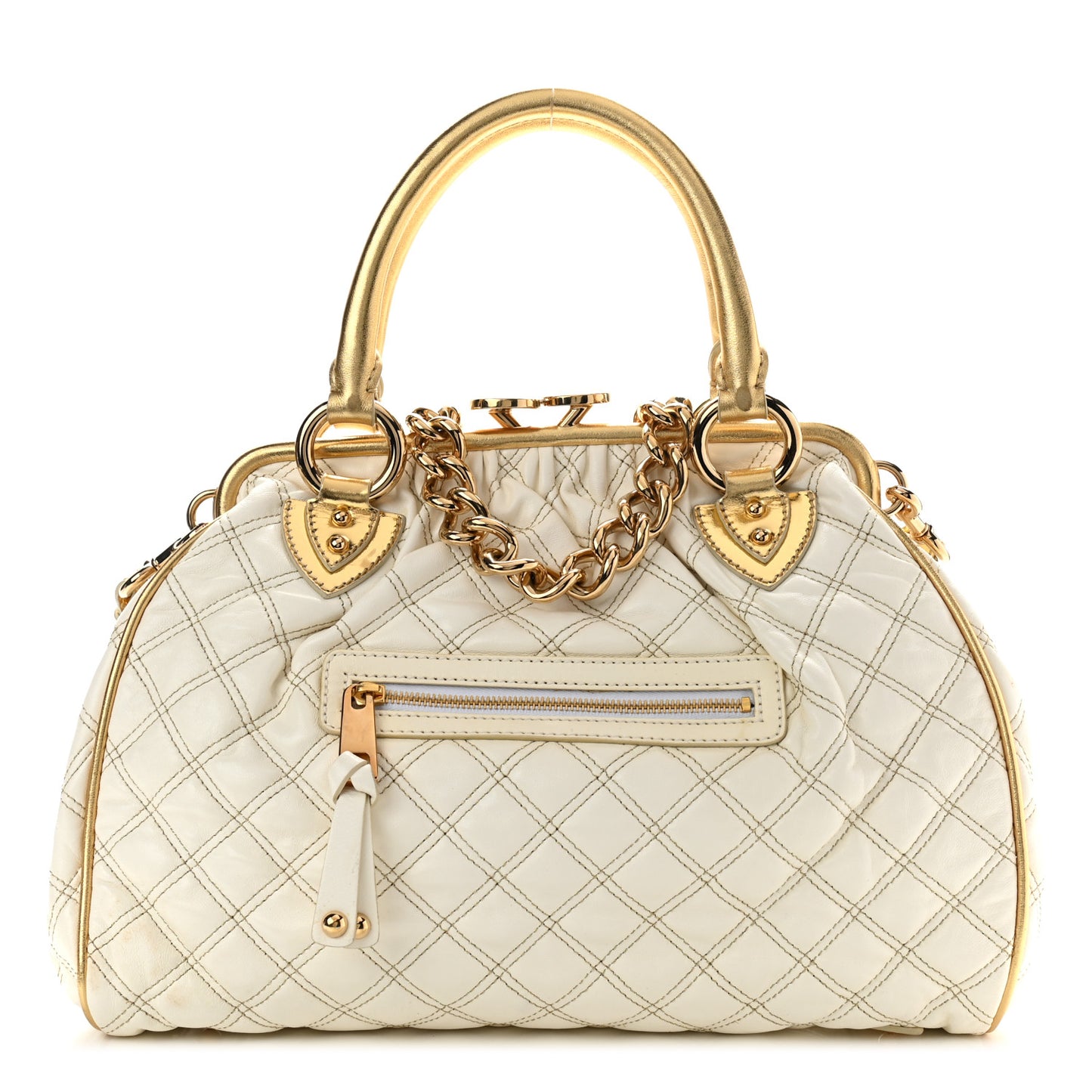 Calfskin Quilted Stam Ivory
