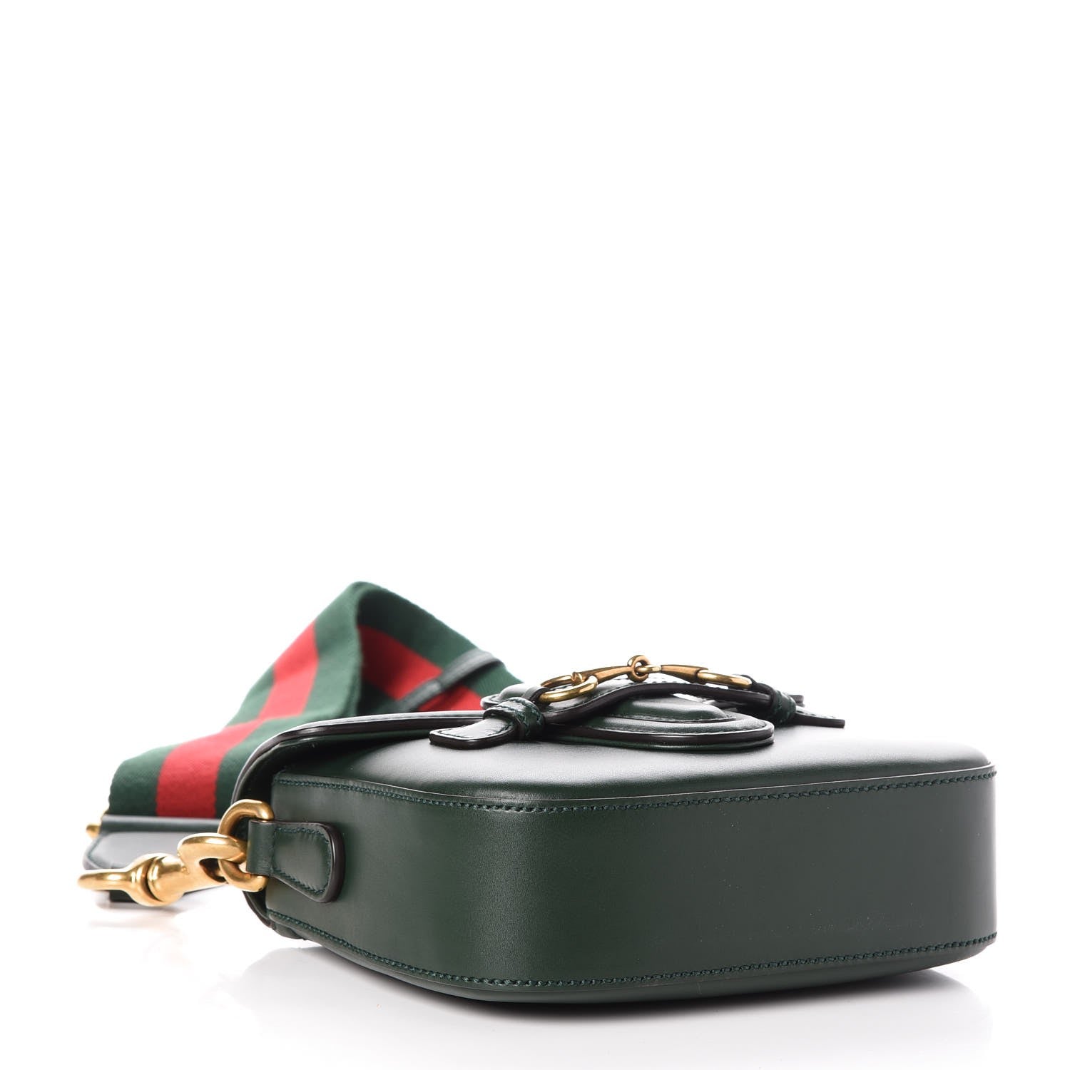 Gucci Calfskin Small Lady Web Shoulder Bag Green 5 of 8