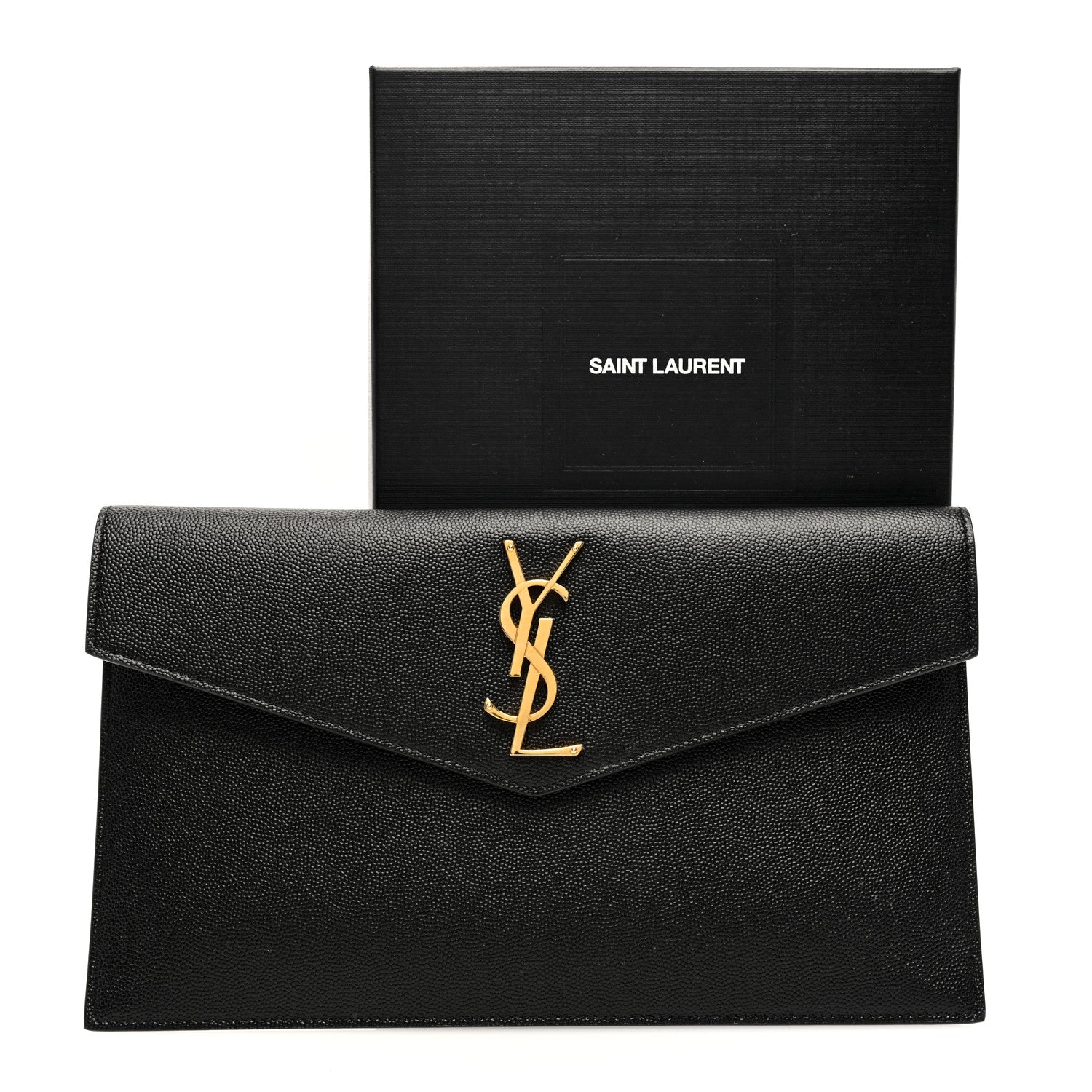 Saint Laurent Grain De Poudre Uptown Pouch Black 8 of 8