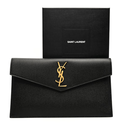 Saint Laurent Grain De Poudre Uptown Pouch Black 8 of 8