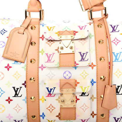 Louis Vuitton Monogram Multicolor Keepall 45 White 8 of 8