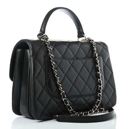 Chanel Lambskin Quilted Medium Trendy CC Flap Dual Handle Bag Black 2 of 4
