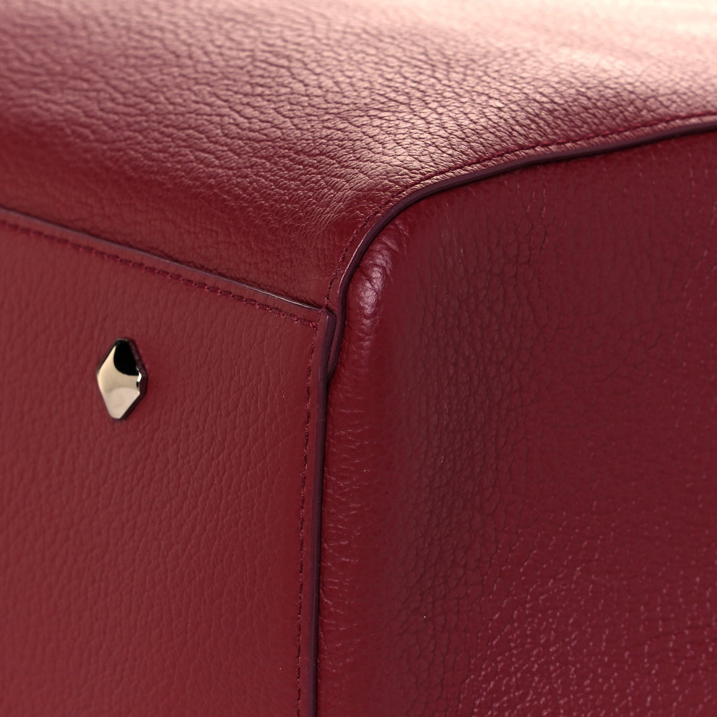 Grained Calfskin Medium Reversible Wandel Tote Ruby Tan