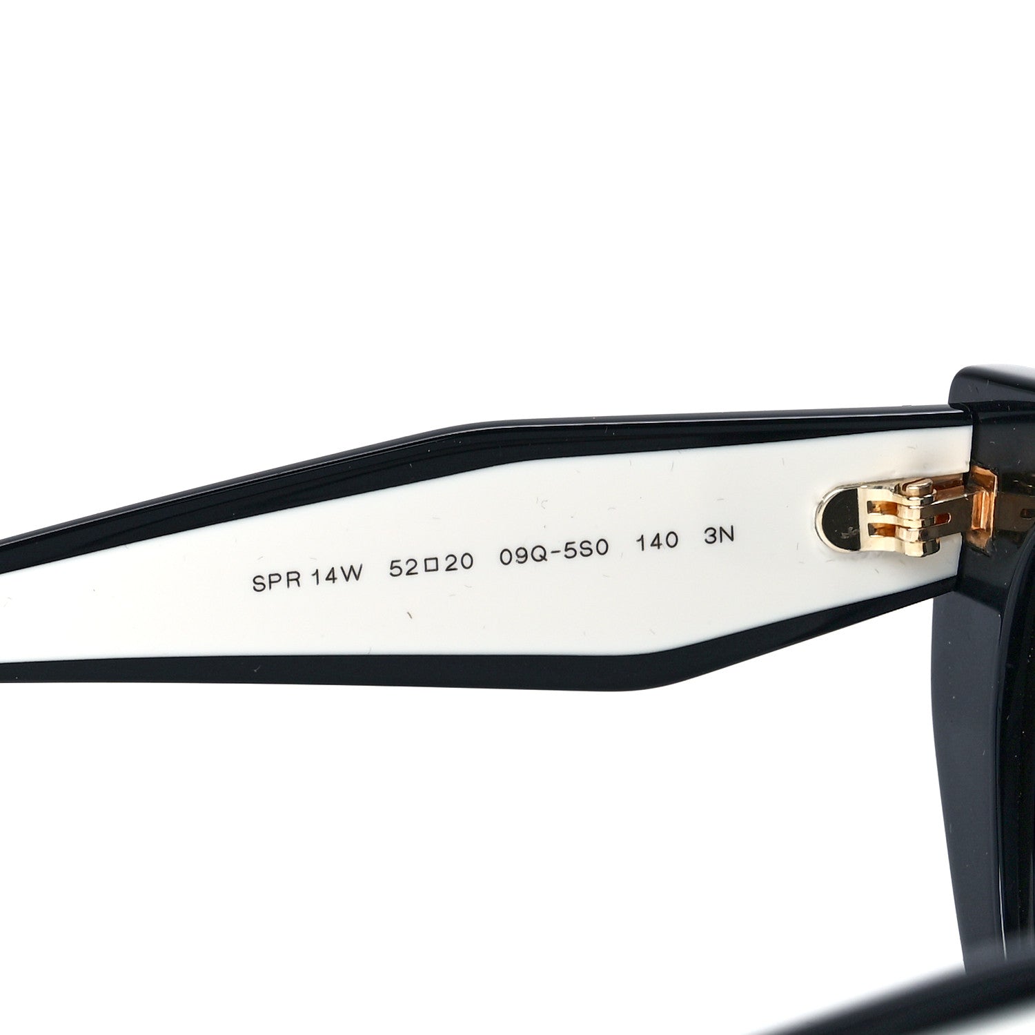 Prada Acetate Sunglasses SPR 14W Black White 5 of 7
