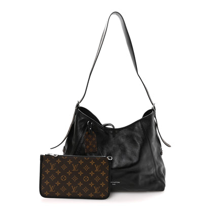 Louis Vuitton Lambskin CarryAll Vibe MM Black 3 of 10