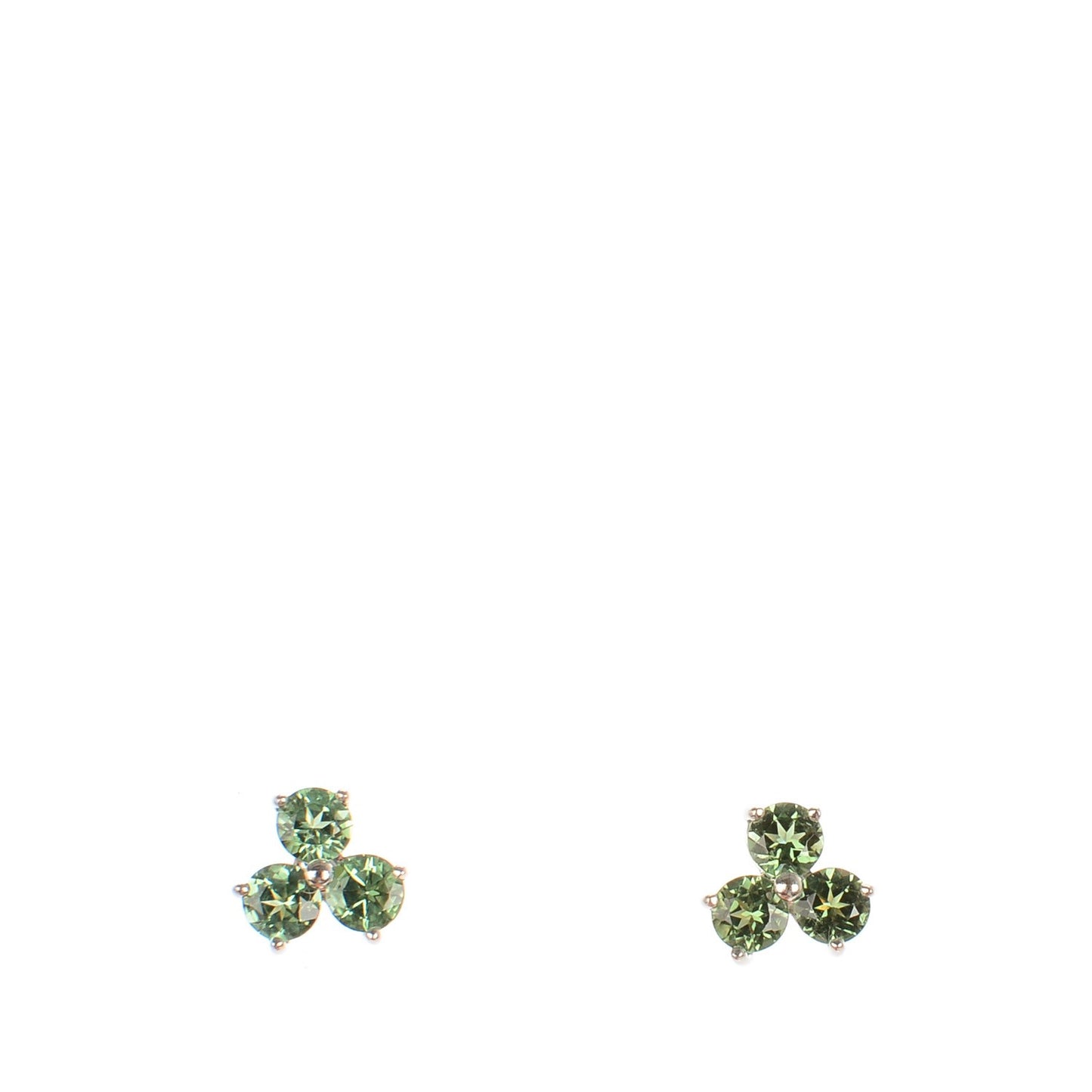 18K White Gold Green Tourmaline Aria Earrings