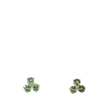 Tiffany 18K White Gold Green Tourmaline Aria Earrings 1 of 5