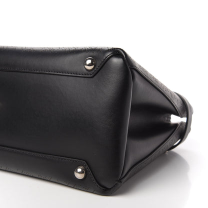 Burberry Calfskin Perforated Medium Banner Tote Black 7 of 13
