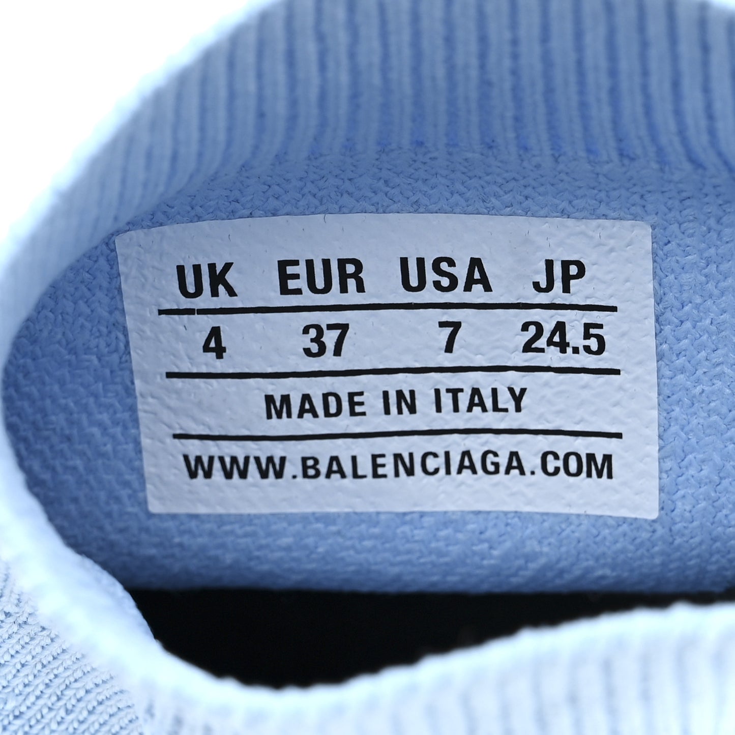 Technical 3D Recycled Knit Bi-Color Womens Speed 2.0 Transparent Sole Sneakers 37 Blue White Transparent Blue