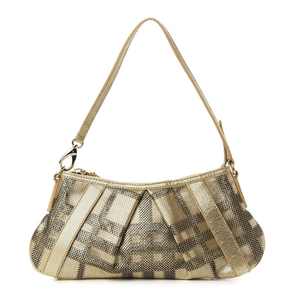 Burberry Prorsum Metallic Calfskin Studded Lizzie Shoulder Bag Gold 1 of 10