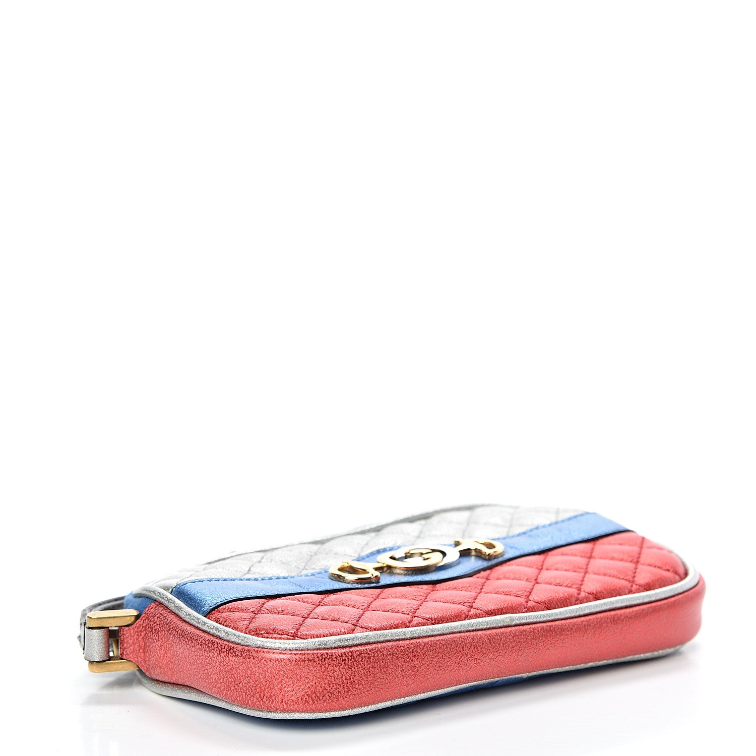 Gucci Laminated Nappa Trapuntata Zumi iPhone Case Rosso Marine Argento 3 of 8