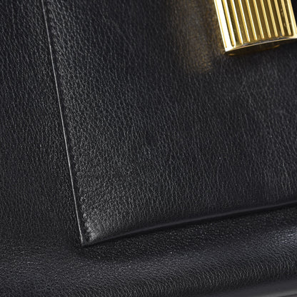 Tom Ford Calfskin Medium Leonica Padlock Satchel Bag Black 12 of 14