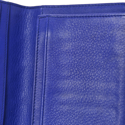 Chanel Calfskin Stitched Fancy CC Yen Wallet Blue 11 of 12