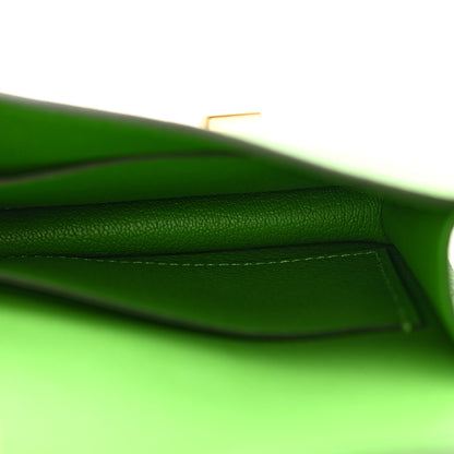 Hermes Evercolor Bi-Color Constance Slim Wallet Vert Yucca Mauve Pale 6 of 9